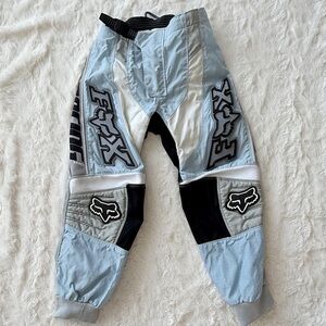 Fox Racing 180 Motocross Pants Lt Blue Black White Dirt Bike Youth Sz 8 DG